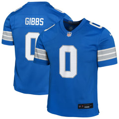 NFL Jahmyr Gibbs Detroit Lions Youth Game Jersey - Blue