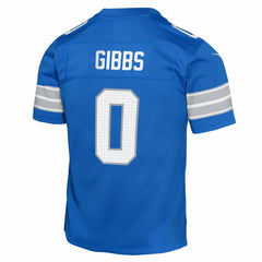 NFL Jahmyr Gibbs Detroit Lions Youth Game Jersey - Blue