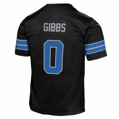 NFL Jahmyr Gibbs Detroit Lions Youth Game Jersey - Black