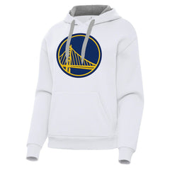 Golden State Warriors Antigua Women's Victory Pullover Hoodie White