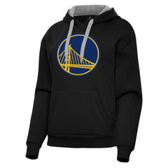 Golden State Warriors Antigua Women's Victory Pullover Hoodie Black