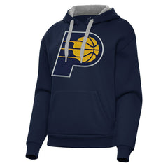 Indiana Pacers Antigua Women's Victory Pullover Hoodie Navy
