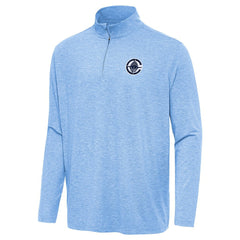 LA Clippers Antigua Hunk Quarter-Zip Top Heather Powder Blue