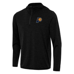 Indiana Pacers Antigua Tidy Quarter-Zip Hoodie Heather Black