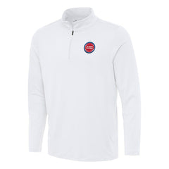 Detroit Pistons Antigua Reprocess Quarter-Zip Top White