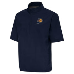 Indiana Pacers Antigua Brisk Quarter-Zip Windbreaker Navy