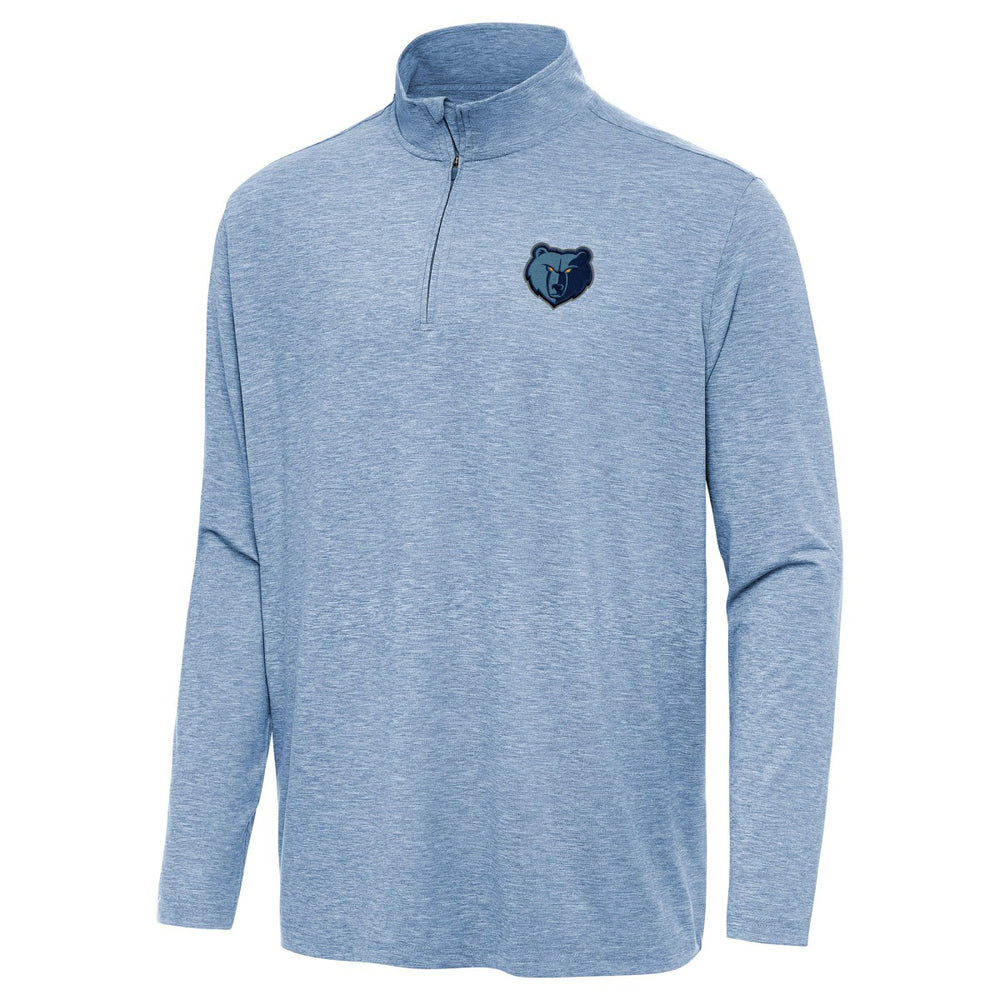 Memphis Grizzlies Antigua Hunk Quarter-Zip Top Heather Aqua