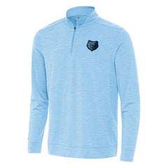 Memphis Grizzlies Antigua Bright Quarter-Zip Top Light Blue