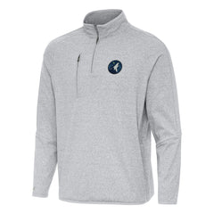 Minnesota Timberwolves Antigua Certain Quarter-Zip Tri-Blend Sweatshirt Heather Gray