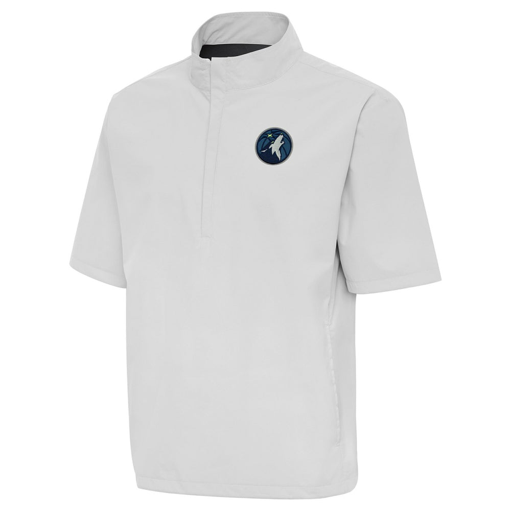 Minnesota Timberwolves Antigua Brisk Quarter-Zip Windbreaker Heather Gray