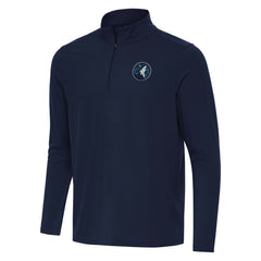 Minnesota Timberwolves Antigua Intent Quarter-Zip Top Navy