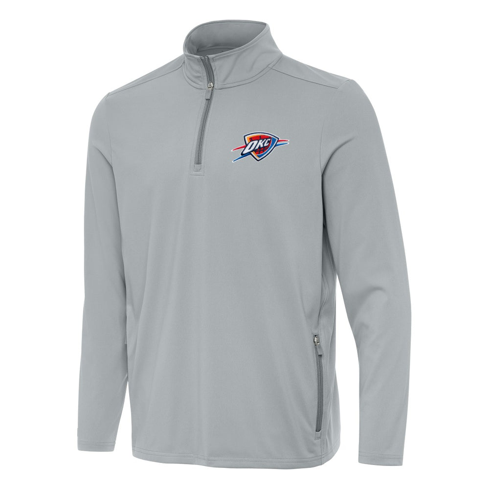 Oklahoma City Thunder Antigua Perilous Quarter-Zip Sweatshirt Gray