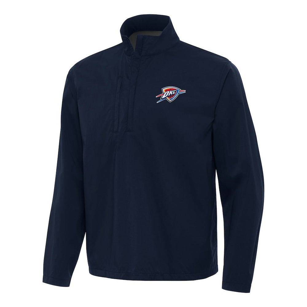 Oklahoma City Thunder Antigua Brisk Quarter-Zip Windbreaker Navy