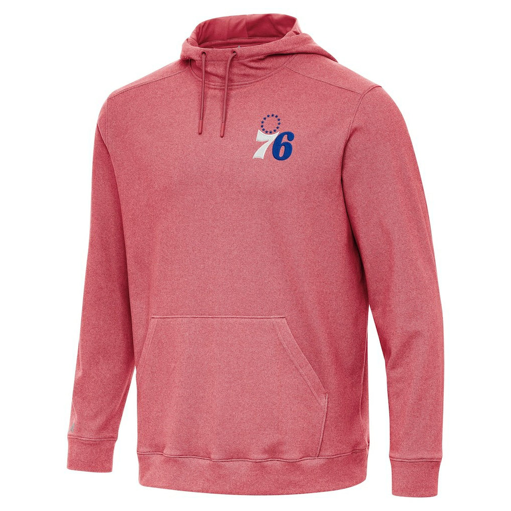 Philadelphia 76ers Antigua Cloud Pullover Hoodie Heather Red