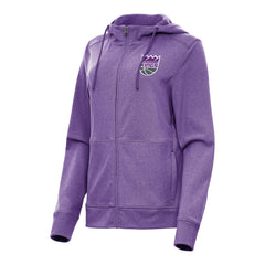 Sacramento Kings Antigua Women's Seeker Full-Zip Hoodie Jacket Heather Purple