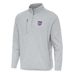Sacramento Kings Antigua Certain Quarter-Zip Tri-Blend Sweatshirt Heather Gray