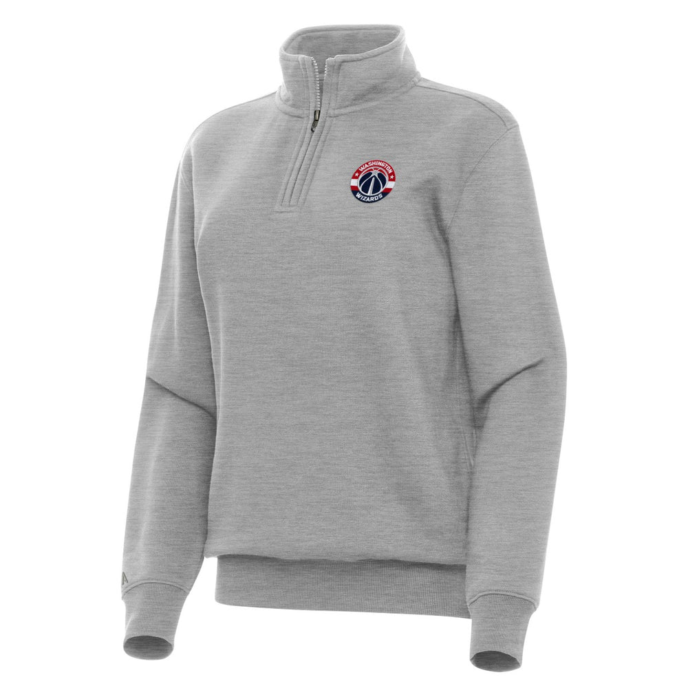 Washington Wizards Antigua Women's Victory Quarter-Zip Sweatshirt Heather Gray