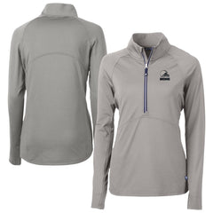 Cleveland Browns Cutter & Buck Women's Adapt Eco Knit Stretch Recycled Half-Zip Pullover Top Gray
