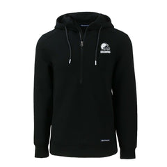 Cleveland Browns Cutter & Buck Roam Eco Recycled Half-Zip Pullover Hoodie Black