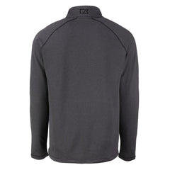 Cleveland Browns Cutter & Buck Peshastin Eco Fleece Recycled Half-Zip Pullover Heather Black
