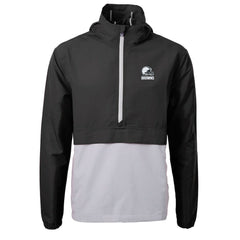 Cleveland Browns Cutter & Buck Charter Eco Recycled Anorak Half-Zip Hoodie Jacket Black