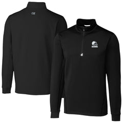 Cleveland Browns Cutter & Buck Big & Tall Traverse Stretch Eco Quarter-Zip Pullover Top Black