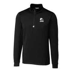 Cleveland Browns Cutter & Buck Big & Tall Traverse Stretch Eco Quarter-Zip Pullover Top Black