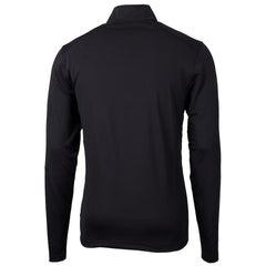 Cleveland Browns Cutter & Buck Big & Tall Virtue Eco Pique Recycled Quarter-Zip Pullover Top Black