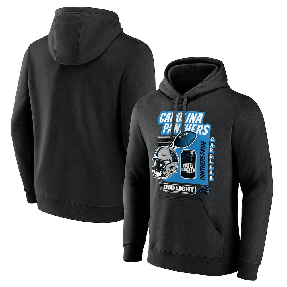 Carolina Panthers Bud Light Pullover Hoodie Black