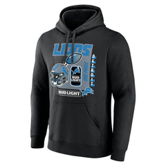 Detroit Lions Bud Light Pullover Hoodie Black
