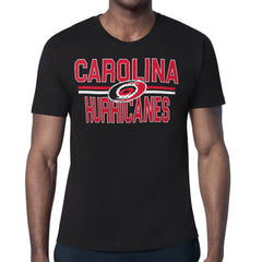 NHL Carolina Hurricanes Starter Mesh Look Team Name T-Shirt - Black