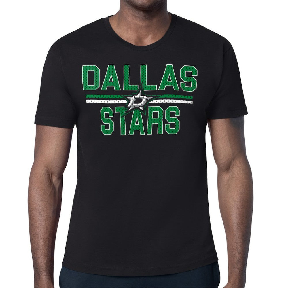 NHL Dallas Stars Starter Mesh Look Team Name T-Shirt - Black