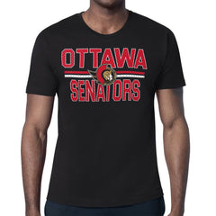 NHL Ottawa Senators Starter Mesh Look Team Name T-Shirt - Black