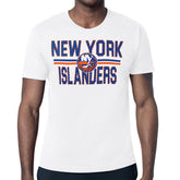 NHL New York Islanders Starter Mesh Look Team Name T-Shirt - White