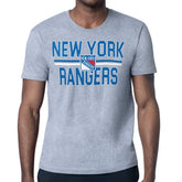 NHL New York Rangers Starter Mesh Look Team Name T-Shirt - Heather Gray