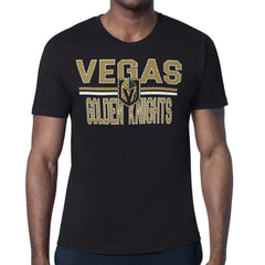 NHL Vegas Golden Knights Starter Mesh Look Team Name T-Shirt - Black