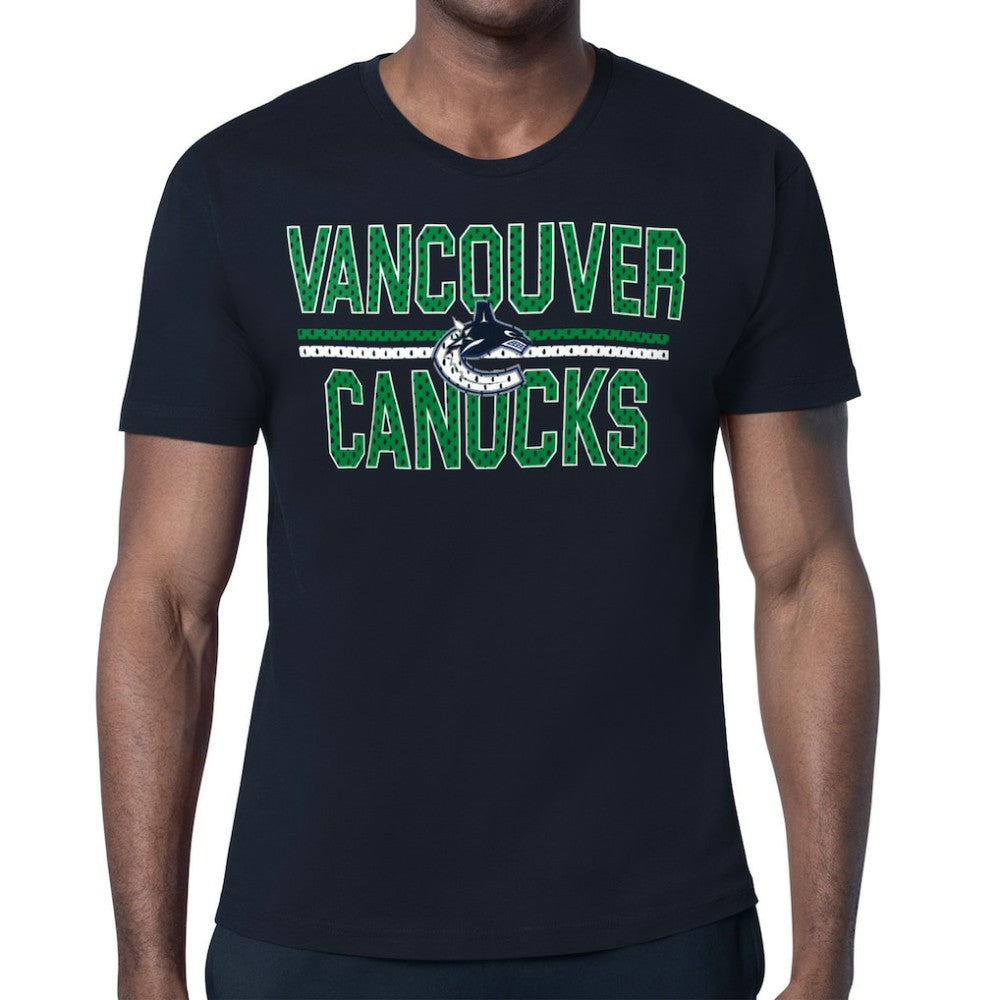 NHL Vancouver Canucks Starter Mesh Look Team Name T-Shirt - Navy