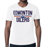 NHL Edmonton Oilers Starter Mesh Look Team Name T-Shirt - White