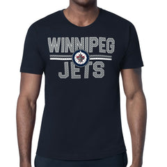 NHL Winnipeg Jets Starter Mesh Look Team Name T-Shirt - Navy