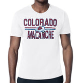 NHL Colorado Avalanche Starter Mesh Look Team Name T-Shirt - White