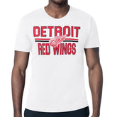 NHL Detroit Red Wings Starter Mesh Look Team Name T-Shirt - White