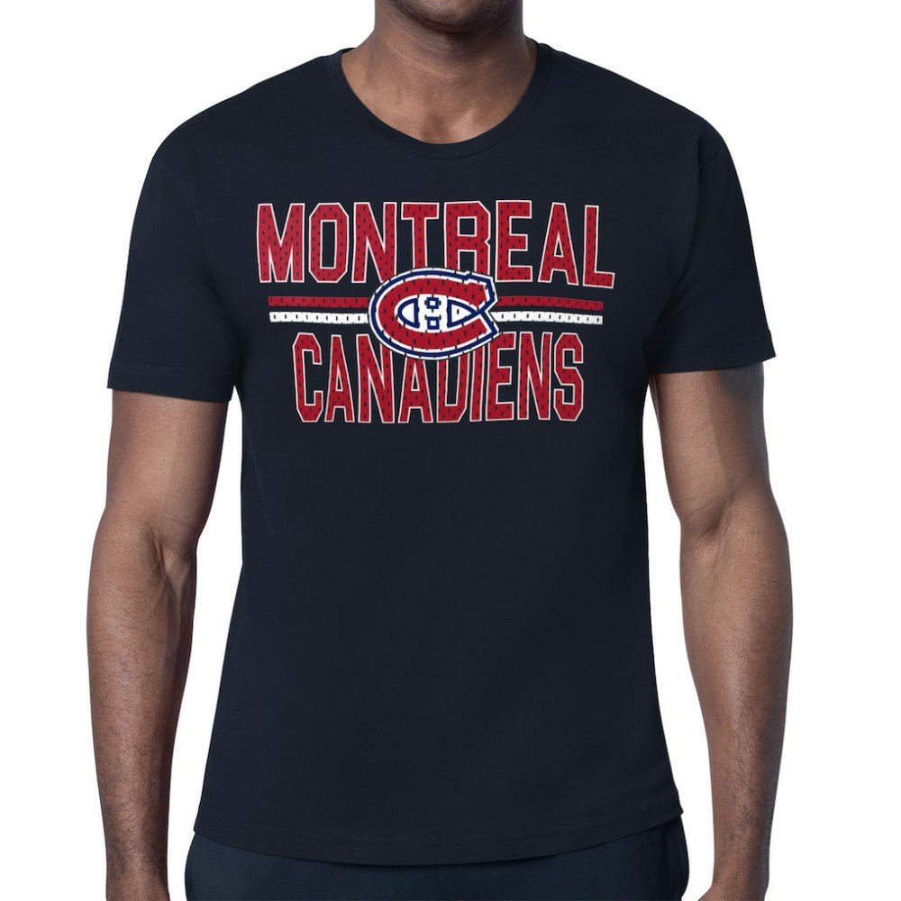 NHL Montreal Canadiens Starter Mesh Look Team Name T-Shirt - Navy