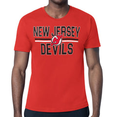 NHL New Jersey Devils Starter Mesh Look Team Name T-Shirt - Red