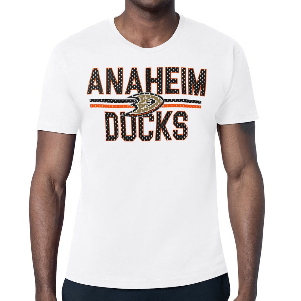 NHL Anaheim Ducks Starter Mesh Look Team Name T-Shirt - White
