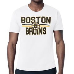 NHL Boston Bruins Starter Mesh Look Team Name T-Shirt - White