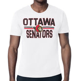 NHL Ottawa Senators Starter Mesh Look Team Name T-Shirt - White