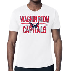 NHL Washington Capitals Starter Mesh Look Team Name T-Shirt - White