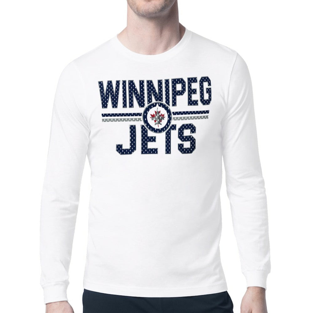 NHL Winnipeg Jets Starter Mesh Look Team Name Long Sleeve T-Shirt - White