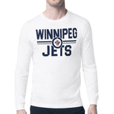 NHL Winnipeg Jets Starter Mesh Look Team Name Long Sleeve T-Shirt - White