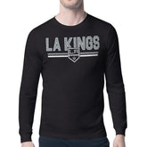 NHL Los Angeles Kings Starter Mesh Look Team Name Long Sleeve T-Shirt - Black